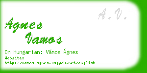 agnes vamos business card