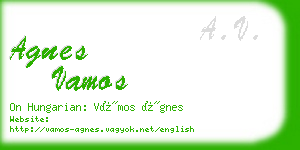 agnes vamos business card